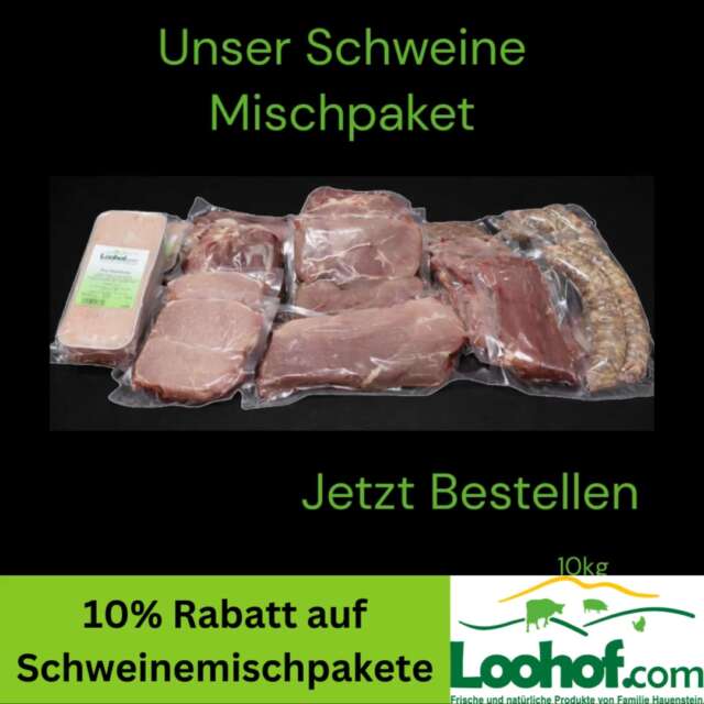 🐖 Schweine-Mischpaket – direkt vom Hof!
Erlebe die beste Auswahl vom Schwein: saftige Braten, aromatisches Kotelett und vieles mehr – alles frisch, regional und sorgfältig verpackt.

📦 Verfügbar in: 5 kg / 10 kg / 15 kg
💰 Rabattaktion: Vom 01.01.26 bis 31.01.26 erhältst du 10% Rabatt auf alle Schweine-Mischpakete!

✨ Perfekt für Küche, Vorrat oder Grill – Qualität, die man schmeckt.

#loohof #schweinefleisch #mischpaket #regional #direktvomhof #frischvomHof #aktion #rabatt #hochwertig #foodie