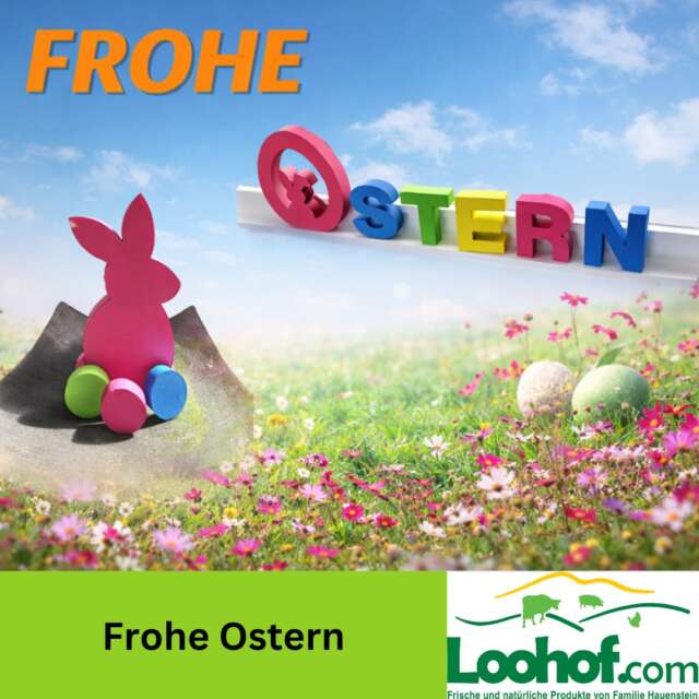 🐣🌷 Frohe Ostern vom Loohof! 🌷🐣

Wir wünschen euch und euren Liebsten ein wunderschönes Osterfest – mit viel Sonne, gemütlichen Momenten und feinen Genussstunden. 💚

Geniesst die Zeit mit Familie und Freunden und lasst es euch richtig gut gehen. 🌸✨

Danke für eure Treue und eure Unterstützung – wir freuen uns, euch bald wieder auf unseren Märkten oder im Hofladen zu sehen!

❓Wie verbringt ihr eure Ostertage?

#Loohof #FroheOstern #Ostern2026 #Frühlingszeit #RegionalGeniessen #DirektvomHof #Familienzeit #Danke